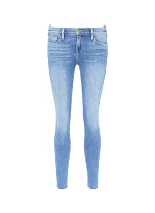 Main View - Click To Enlarge - FRAME - 'Le Skinny de Jeanne' staggered waist cropped jeans