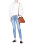Figure View - Click To Enlarge - FRAME - 'Le Skinny de Jeanne' staggered waist cropped jeans