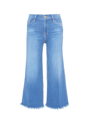 Main View - Click To Enlarge - FRAME - 'Le Palazzo' frayed cuff denim culottes