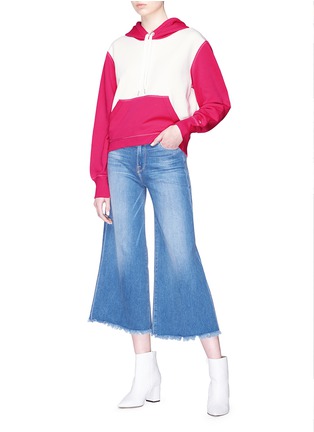 Figure View - Click To Enlarge - FRAME - 'Le Palazzo' frayed cuff denim culottes