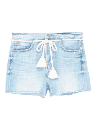 Main View - Click To Enlarge - FRAME - 'Le Original' tassel belt denim shorts
