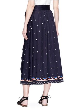 Back View - Click To Enlarge - 68244 - 'Divine' mix dot sateen midi wrap skirt