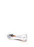 Detail View - Click To Enlarge - SALVATORE FERRAGAMO - 'Capua' metallic flower heel metallic leather ballet flats
