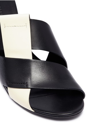 Detail View - Click To Enlarge - MERCEDES CASTILLO - 'Zyla Mid' intrecciato vamp leather mules