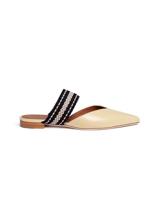 Main View - Click To Enlarge - MALONE SOULIERS - 'Hannah' woven strap leather flats