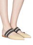 Figure View - Click To Enlarge - MALONE SOULIERS - 'Hannah' woven strap leather flats