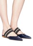 Figure View - Click To Enlarge - MALONE SOULIERS - 'Hannah' woven strap leather flats