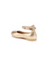 Figure View - Click To Enlarge - AQUAZZURA - 'Chateau' crystal embellished ankle strap leather toddler ballet flats