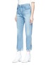 Front View - Click To Enlarge - 3X1 - 'W4' split frayed cuff jeans