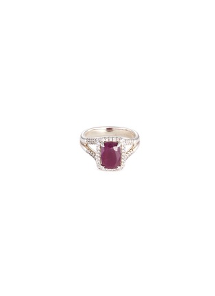 Main View - Click To Enlarge - JOHN HARDY - 'Magic Cut' diamond ruby silver ring