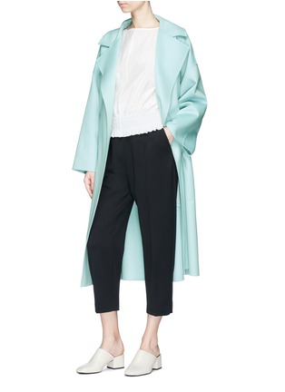 Figure View - Click To Enlarge - KUHO - 'Lachaise' zip cuff cropped suiting pants