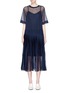 Main View - Click To Enlarge - KUHO - 'Mirror' pleated knit dress