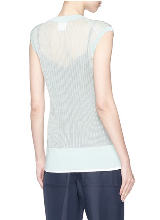 Back View - Click To Enlarge - KUHO - 'Mirror' rib knit sleeveless sweater