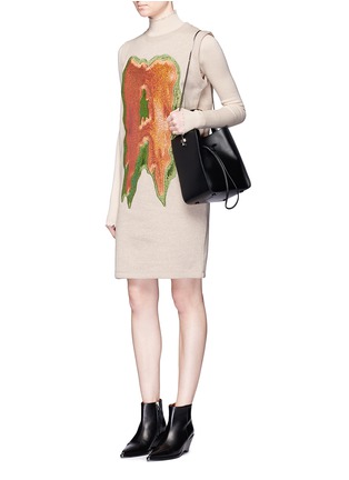 Figure View - Click To Enlarge - ACNE STUDIOS - 'Katja A Lurex' appliqué fleece lined dress