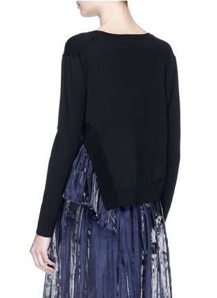 Back View - Click To Enlarge - 73182 - 'Jane' contrast pleated sweater