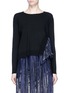 Main View - Click To Enlarge - 73182 - 'Jane' contrast pleated sweater