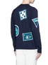 Back View - Click To Enlarge - PS PAUL SMITH - Travel badge jacquard cotton sweater