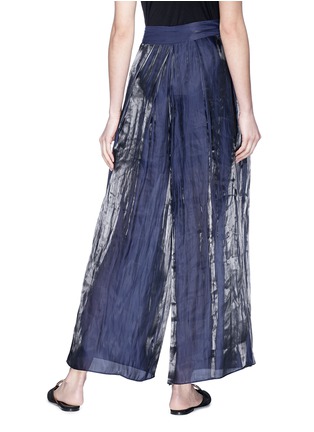 Back View - Click To Enlarge - 73182 - 'Watts' pleated silk liquid charmeuse culottes