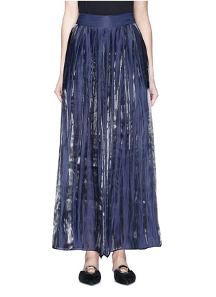 Main View - Click To Enlarge - 73182 - 'Watts' pleated silk liquid charmeuse culottes