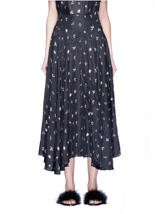 Main View - Click To Enlarge - 73182 - 'Sophia' floral print silk habotai maxi skirt