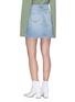 Back View - Click To Enlarge - L'AGENCE - 'Portia' lace-up front denim skirt