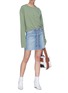 Figure View - Click To Enlarge - L'AGENCE - 'Portia' lace-up front denim skirt
