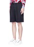 Front View - Click To Enlarge - MARNI - Elastic waist cotton twill shorts
