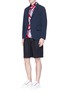 Figure View - Click To Enlarge - MARNI - Elastic waist cotton twill shorts