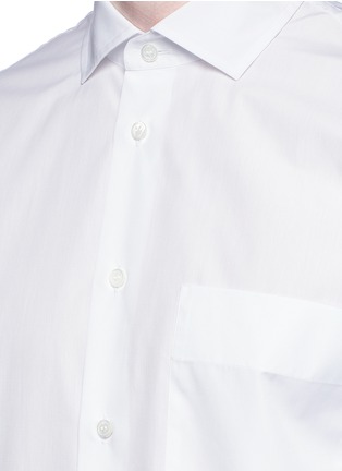 Detail View - Click To Enlarge - MARNI - Stripe layered panel poplin shirt