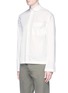 Front View - Click To Enlarge - MARNI - Stripe layered panel poplin shirt