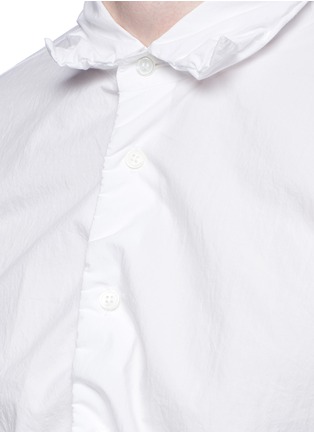 Detail View - Click To Enlarge - MARNI - Elastic ruched seam poplin shirt