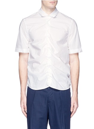 Main View - Click To Enlarge - MARNI - Elastic ruched seam poplin shirt
