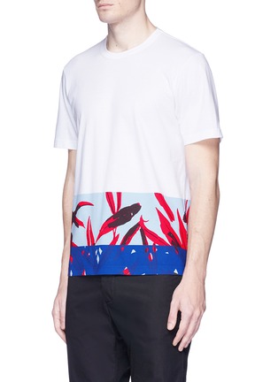 Front View - Click To Enlarge - MARNI - 'Swash' leaf print T-shirt