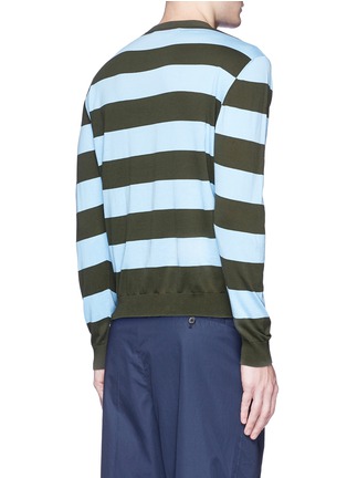 Back View - Click To Enlarge - MARNI - Contrast stripe cotton sweater
