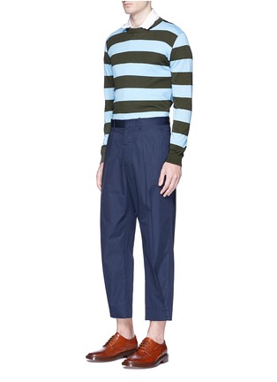 Figure View - Click To Enlarge - MARNI - Contrast stripe cotton sweater