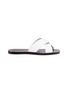 Main View - Click To Enlarge - MERCEDES CASTILLO - 'Amelea' origami strap leather slide sandals