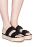Figure View - Click To Enlarge - MERCEDES CASTILLO - 'Yolanda' satin espadrille platform sandals