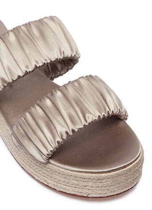 Detail View - Click To Enlarge - MERCEDES CASTILLO - 'Yolanda' satin espadrille platform sandals