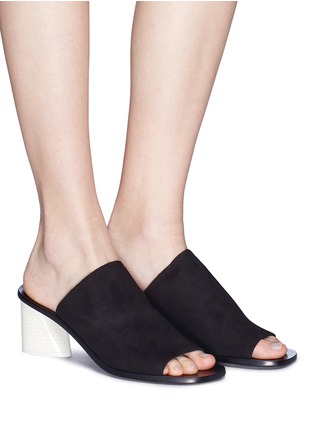 Figure View - Click To Enlarge - MERCEDES CASTILLO - 'Beckey Mid' suede mule sandals