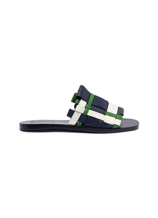 Main View - Click To Enlarge - MERCEDES CASTILLO - 'Niala' woven leather slide sandals