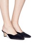 Figure View - Click To Enlarge - PAUL ANDREW - 'Sugimoto' satin mules