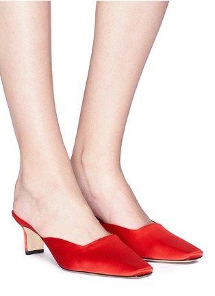 Figure View - Click To Enlarge - PAUL ANDREW - 'Sugimoto' satin mules