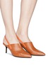 Figure View - Click To Enlarge - PIERRE HARDY - 'Secret' leather slingback mules