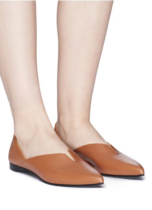 Figure View - Click To Enlarge - PIERRE HARDY - 'Secret Mule' leather skimmer flats