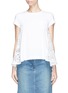 Main View - Click To Enlarge - SACAI - Heart broderie anglaise panel T-shirt