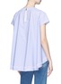 Back View - Click To Enlarge - SACAI - Eyelet lace-up poplin top