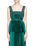 Main View - Click To Enlarge - SACAI - Belted shoulder strap plissé pleated top