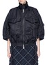 Main View - Click To Enlarge - SACAI - Puff sleeve side zip oversized jacket