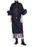 Figure View - Click To Enlarge - SACAI - Puff sleeve side zip oversized jacket