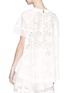 Back View - Click To Enlarge - SACAI - Heart broderie anglaise fringe eyelet lace-up top
